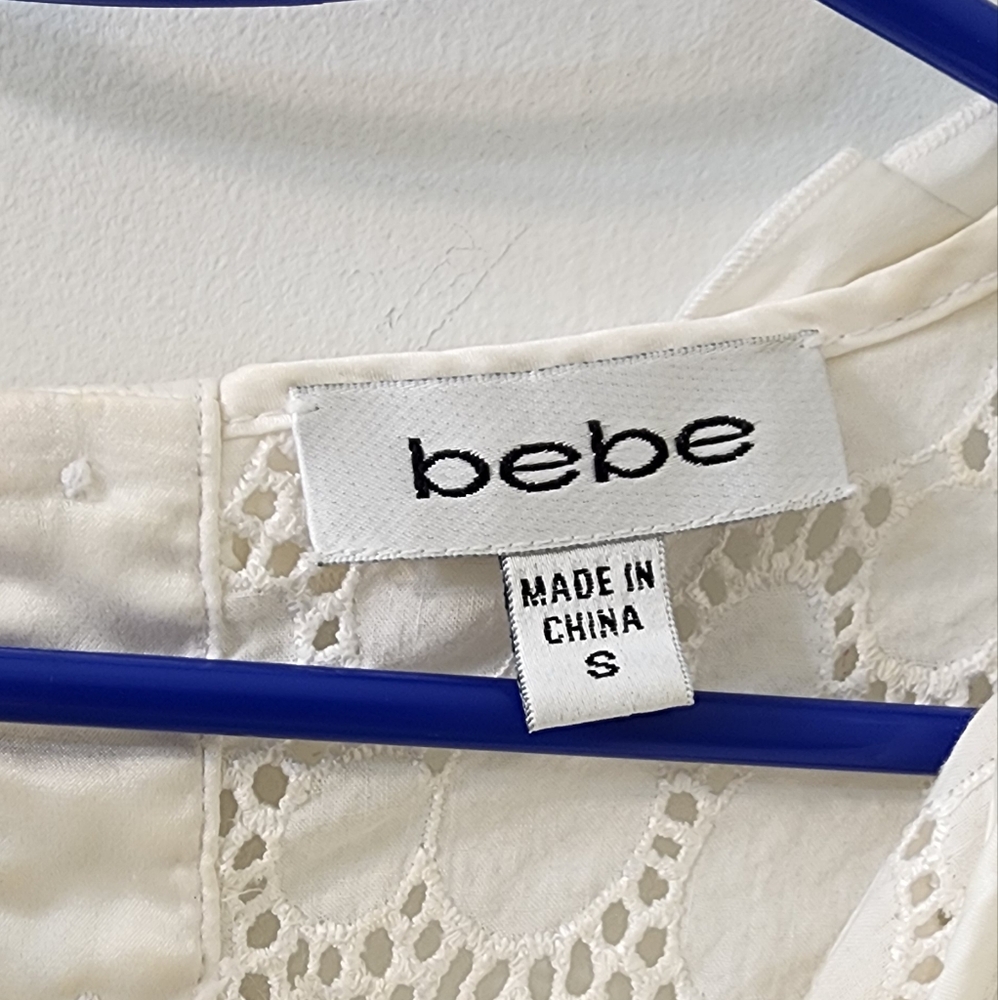 Bebe Cream Ruffle Top - Picture 2 of 6